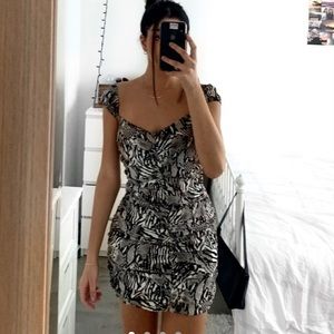 Aritzia Animal Print Mini Dress